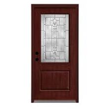 3LTGEOMETRICFG 3/0 X 6/8 3 Lite Geometric Glass Impact Fiberglass Door