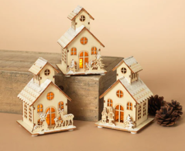 2429390 Lighted Laser Cutwood Christmas Ornament