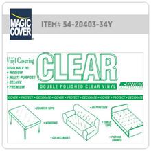 Clear 34 Yard x 54 Medium Tablecloth